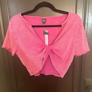 NWT SZ Large Wild Fable Twist Crop Top